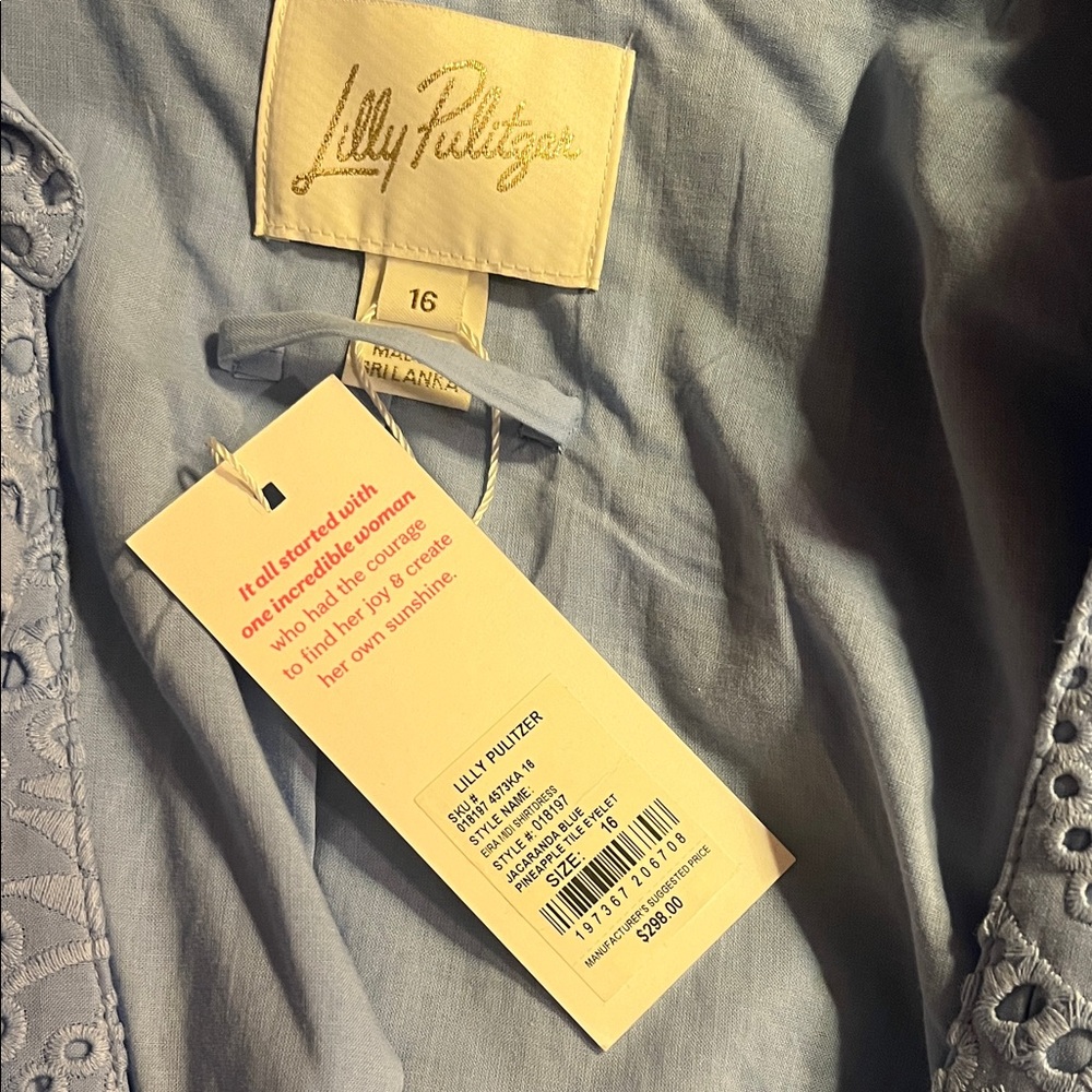 NWTs Lilly Pulitzer Light Blue Eyelet Dress